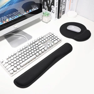 Đen Chậm Phục Hồi Bàn Phím Miếng Lót Memory Foam Miếng Lót Chuột Lớn Miếng Lót Cổ Tay Bộ Hỗ Trợ Nhỏ Miếng Lót Cổ Tay CCIW