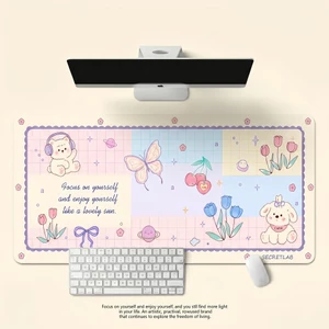 Thảm lót chuột lớn nâng cấp 35x80cm chống nước chống trượt màu pastel dễ thương cho bàn học làm việc trang trí quà tặng