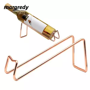 Giá đỡ trưng bày rượu vang đỏ MARGREDY, Giá đựng rượu cong đơn giản, Giá đựng đồ uống bằng kim loại Trang trí quầy Bar gia đình