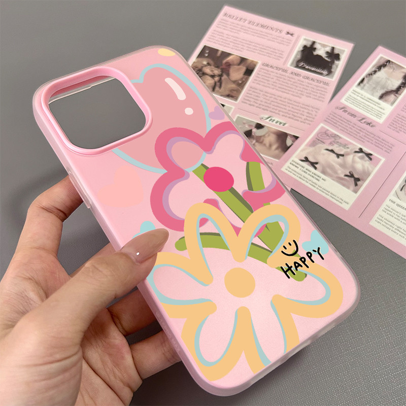 Ốp điện thoại họa tiết hoa ly xanh cho iPhone 17/16 Pro Max/15/14/13/12/11