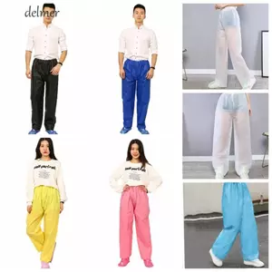 Quần đi mưa DELMER, Quần chống nước khẩn cấp dày dặn, Áo mưa thể thao leo núi Chống tia cực tím Quần đi bộ đường dài có thể gập lại Leo núi