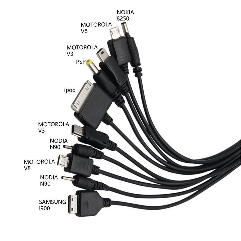 TVKR Đa Pin Cáp Sạc USB Cáp Dây Dữ Liệu Dây 10 Trong 1 Đa Năng USB Truyền Dữ Liệu Đa Năng OIK