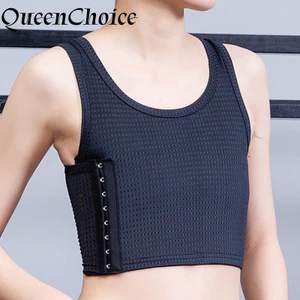 S-4XL Nữ Khóa Corset Băng Trước Ngực Chất Kết Dính Nữ FTM Les Ngực Binder