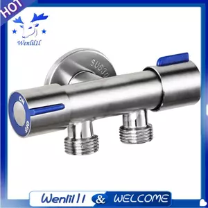 G1 / 2 x 1 / 2 Van góc ba chiều bằng thép không gỉ 304, Tay cầm đôi Điều khiển đôi Vòi đa chức năng lạnh đơn