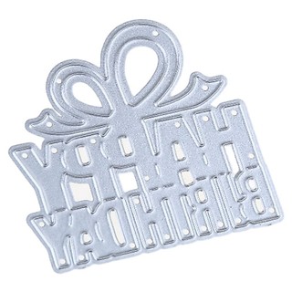 Tình Yêu * Chúc Mừng Sinh Nhật Chữ Cắt Chết DIY Album Ảnh Thẻ Làm Trang Trí Stencil Chính Xác Sắt Dập Nổi Stenc