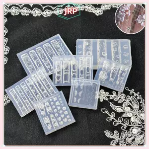 JRP Khuôn Làm Móng Tay Silicon Hoa Hồng Hình Trang Trí Móng Tay Móng Tay Salon Móng Tay DIY Thiết Kế Móng Tay Salon Lập Thể Dụng Cụ Làm Móng Tay JRP