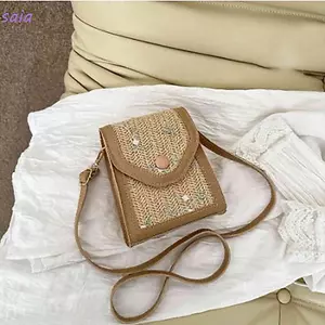 Túi đeo chéo giải trí SAIA dành cho nữ, Túi đeo vai thiết kế thích hợp thời trang chống bụi bẩn, Túi dệt mềm mại hợp thời trang
