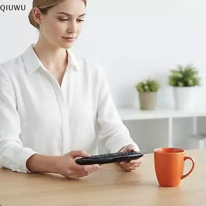 QIUWU 2.4GHz G Chuột Di Động C120 Air Mouse T10 Bàn Phím Chuột GYRO Air Fly Không Dây Sạc Cho Android TV Box m8s plus Z4.