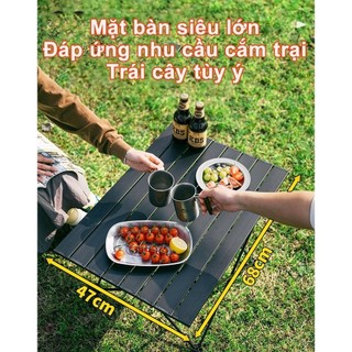 Bàn gấp lớn Cắm trại Bảng ánh sáng BBQ Bàn nhôm Đồ nội thất ngoài trời Bàn gấp Portable Picnic