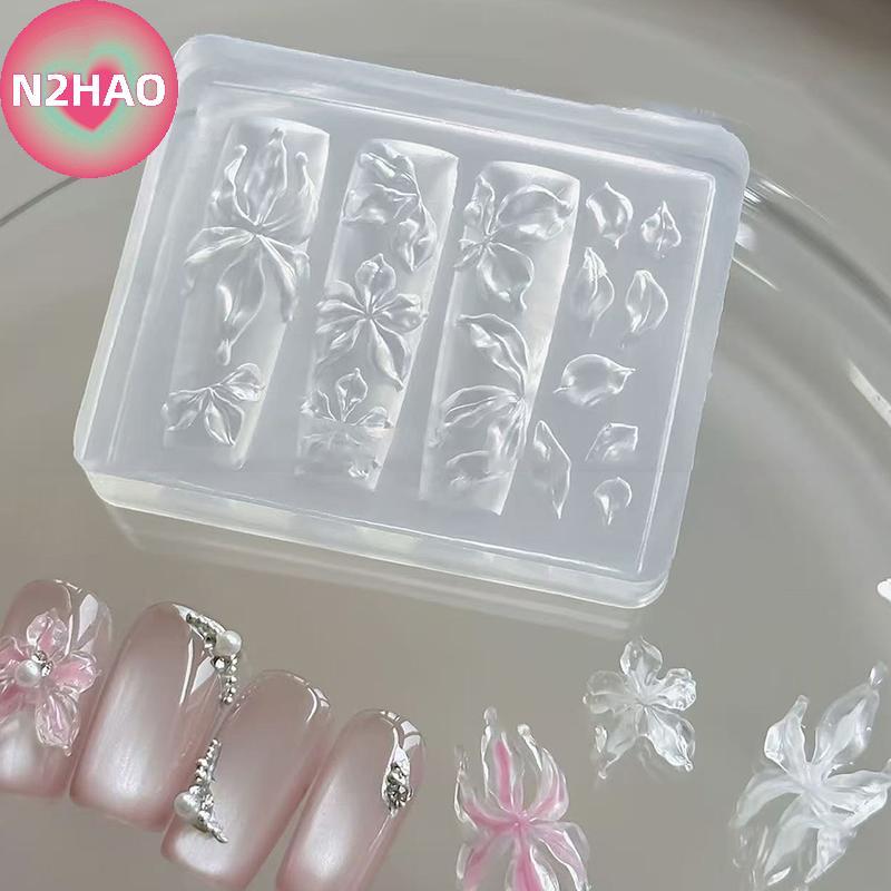 N2HAO 1 Chiếc Hoa Lily Hoa Biển Vỏ Conch San Hô Sao Biển 3D Acrylic Móng Tay Khuôn Trang Trí Móng Tay DIY Silicone Làm Móng Tay Khuôn Móng Tay Nghệ Thuật Khuôn n