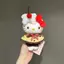 SY Sanrio Hello Kitty Plushie Pudding Cherry Dễ Thương Sang Trọng Cotton Túi Búp Bê Quyến Rũ