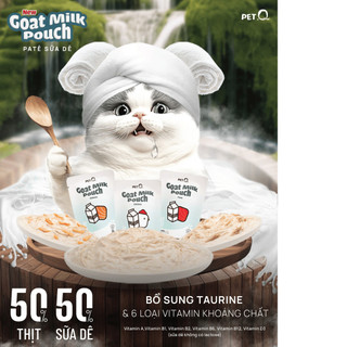 Pate Sữa Dê Cho Mèo PetQ 70g - Công Thức 50% Thịt Thơm Ngon Giúp Cấp Nước Cho Mọi Lứa Tuổi