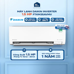 Máy Lạnh Daikin Inverter 1.5HP FTKM35AVMV | Cảm Biến Mắt Thần - Hàng Chính Hãng