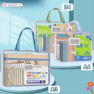 Túi đựng dây kéo lưới BEABOUT, Túi đựng hồ sơ trong suốt bằng lưới Nylon, Túi đựng tài liệu di động đa chức năng dày Đồ dùng văn phòng trường học