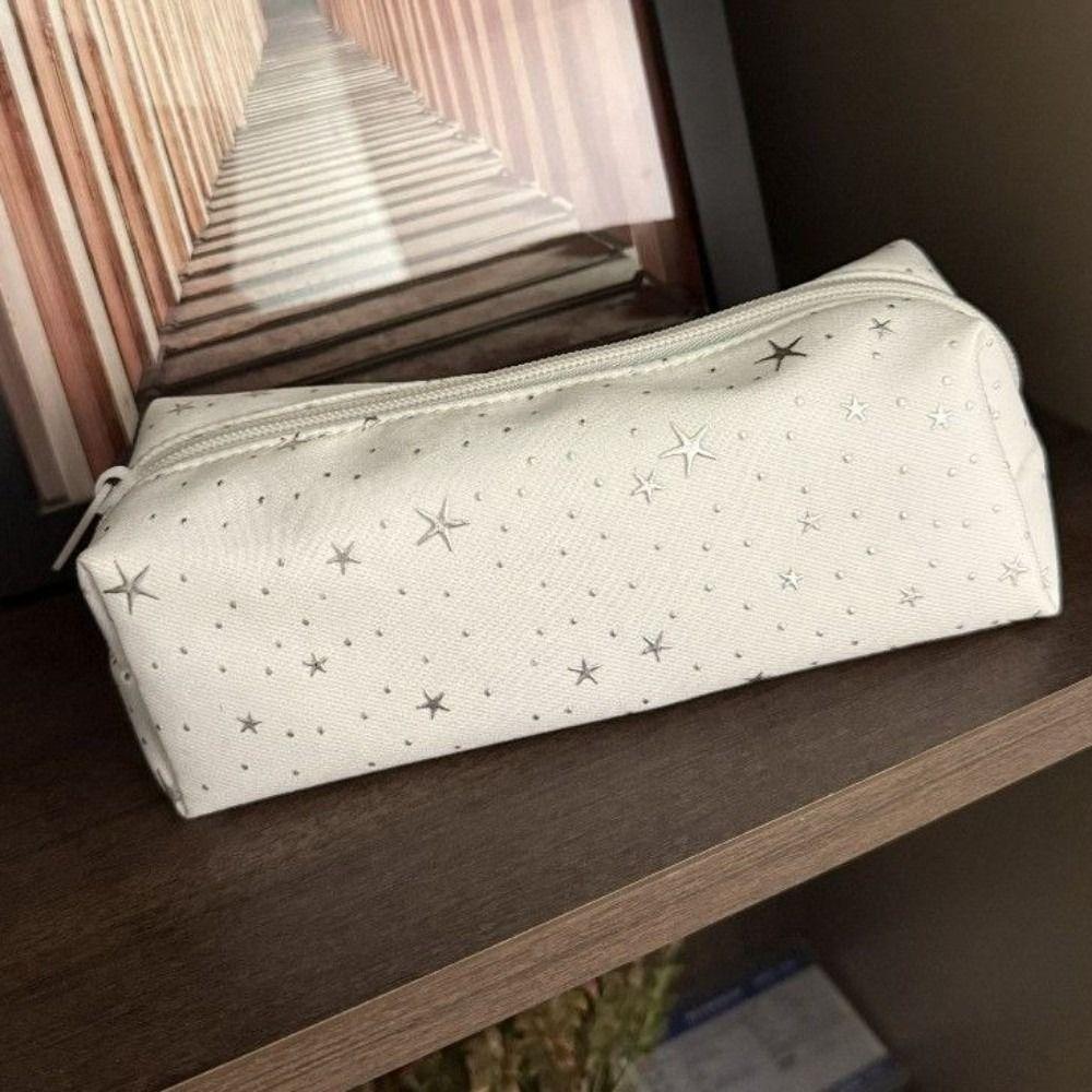 Túi đựng bút HIGHVIEWLS, Túi lưu trữ dung lượng lớn Star Polka Dot, Quà tặng bút chì thiết kế dây kéo di động