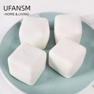 Đồ chơi nhồi bông đậu phụ UFASM, Đồ chơi giảm căng thẳng mô phỏng đậu phụ giảm căng thẳng, Đồ chơi giải nén vuông phục hồi chậm