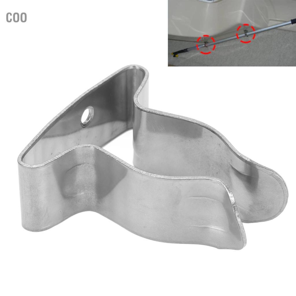 coo Aramox Marine Hook Spring Kẹp Thép không gỉ Kẹp Giá đỡ Giá đỡ Kẹp Bạc có thể điều chỉnh cho Phụ kiện Thuyền Du thuyền Ca nô (2938S)