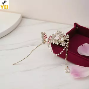 < YEI > Kẹp Tóc Bướm Cho Nữ Hợp Kim Hoa Thiết Kế Vintage Cho Phong Cách Tinh Tế Mới