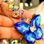 6 Chiếc Acrylic Pha Lê Bướm Suncatcher Treo Trang Trí Cầu Vồng Máy Làm Mặt Dây Chuyền Lăng Kính Giả Cho Cửa Sổ