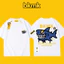 Bkmk niche cá mập in hàng đầu hợp thời trang áo thun lười gió nguyên chất cotton cỡ lớn tay ngắn mùa hè nam dáng rộng 0609