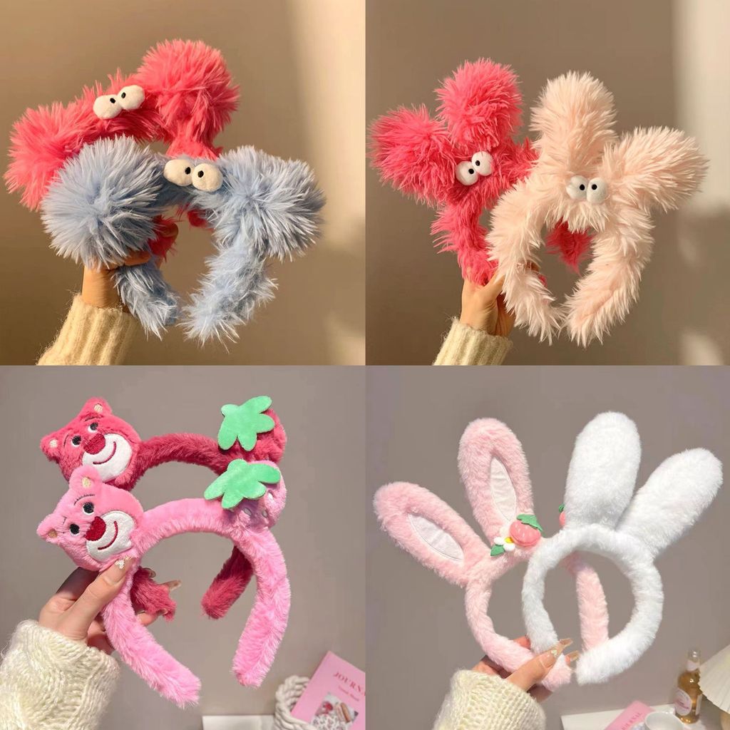 Gấu Dễ Thương Sang Trọng Mũ Trùm Đầu Nữ Rửa Mặt Băng Đô Influencer Kẹp Tóc Băng Đô Phụ Kiện Tóc Xuyên Biên Giới Quà Tặng Bán Buôn