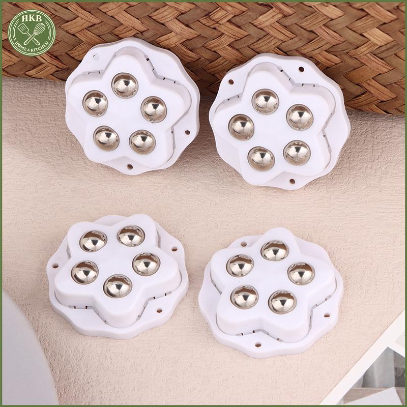 [SH] 4 Bánh Xe Bánh Xe Tự Dính Siêu Chịu Lực 5 Hạt 360° Bánh xe xoay cho hộp đựng thiết bị gia dụng [VN]
