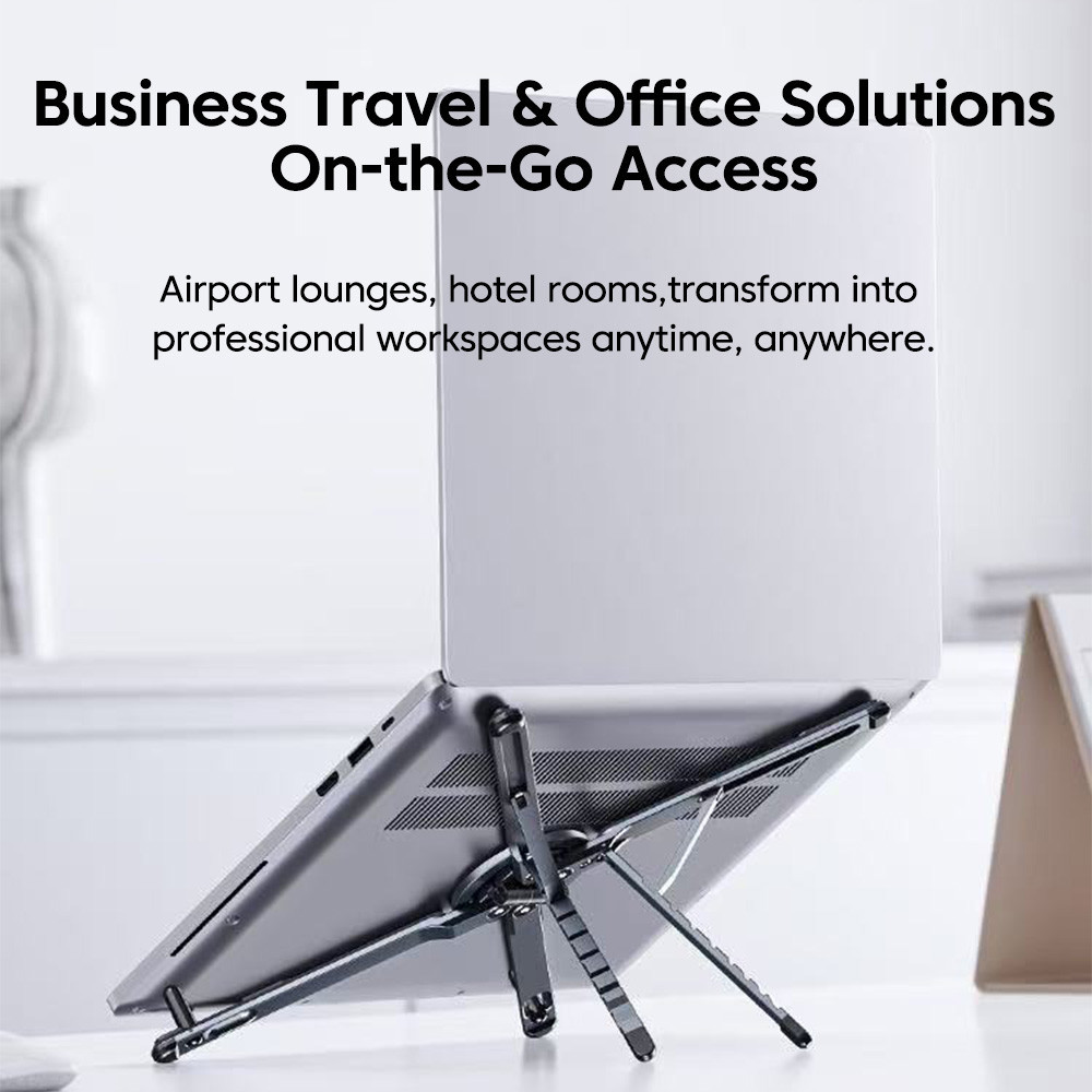 Giá đỡ laptop, điện thoại, ipad đa năng 4 trong 1, giá từ tính bằng kim loại có thể gấp gọn an toàn