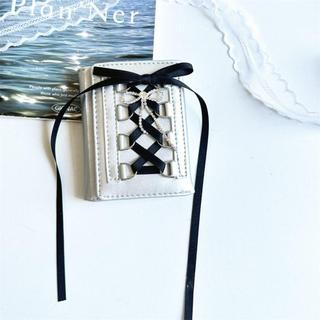 [Crush] Ví bạc ngọt ngào, Ví đựng tiền xu ngắn Y2k phong cách Hàn Quốc, Thiết kế dây đeo thông thường Túi đựng phong cách múa ba lê nguyên bản dành cho nữ