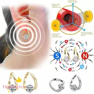 TOPTOOLCX Bông tai trị liệu bạch huyết, để giảm cân Bông tai rối trị liệu Bông tai Germanium, để lo âu và căng thẳng Châm cứu Tai thoát nước bạch huyết