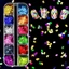 GILL Nail Art Sequins, 12 Lưới Laser Sáng Bóng Móng Tay Lấp Lánh Mảnh, Hình Chữ Nhật Hình Vuông Hình Ba Chiều Trang Trí Móng Tay Phụ Kiện Làm Móng Tay Pháp