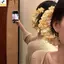 < YEI > Chân tóc mục vụ hoa Vải màu tím và vàng Hoa hoa ngọt ngào Thời trang tóc Stis để tạo kiểu hàng ngày Mới