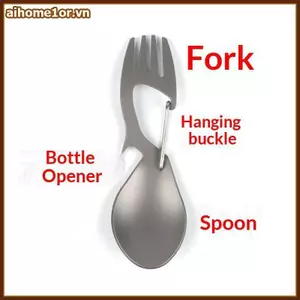 AIHOM Titanium Spork Với Thiết Kế Bền Nhẹ Hoàn Hảo Cho Cắm Trại Ngoài Trời Đi Bộ Đường Dài Bapaing Trips,