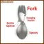 AIHOM Titanium Spork Với Thiết Kế Bền Nhẹ Hoàn Hảo Cho Cắm Trại Ngoài Trời Đi Bộ Đường Dài Bapaing Trips,