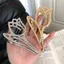 AqToCna Tulip Tóc Bắt Kim Loại Vuốt Tóc Nữ Cá Mập Kẹp Tóc Nữ Mũ Đội Đầu Bé Gái Phụ Kiện Tóc AqToCna