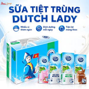 Sữa tiệt trùng Dutch Lady Cô Gái Hà Lan Đủ Vị 180ml Thơm Ngon Bổ Dưỡng Cho Bé