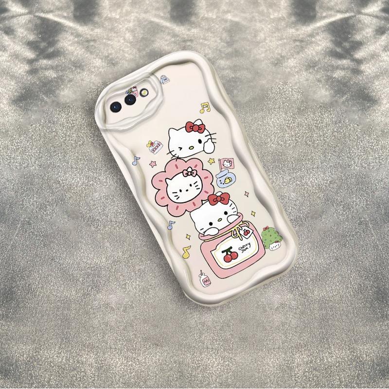 Thích Hợp Cho OPPO A3S A12E A1K AX5 Realme C2 Bảo Vệ 3D Mềm TPU Kitty Cat Vỏ Điện Thoại Chống Sốc