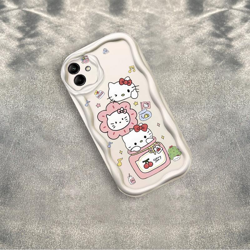 Thích hợp cho Samsung A04 A05 A06 4G 5G A07 3D Thẩm Mỹ Mềm TPU Kitty Cat Vỏ Điện Thoại Chống Sốc