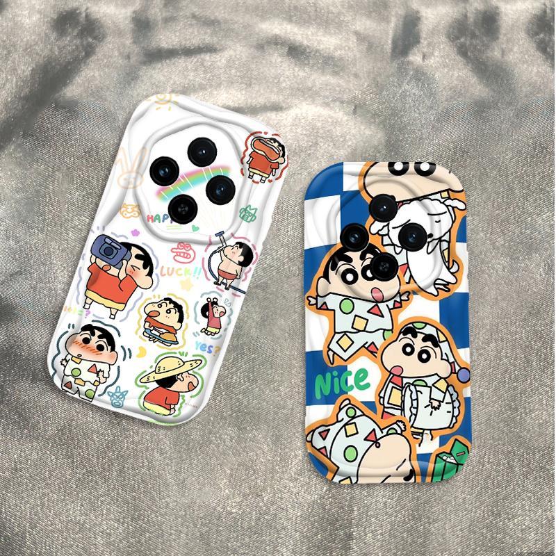 Thích hợp cho Redmi 14C 3D Wave Soft Crayon Shin-chan Vỏ điện thoại chống sốc
