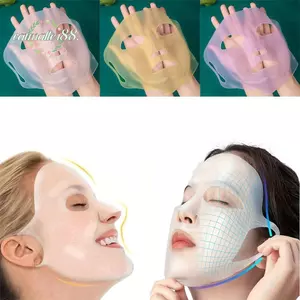 CATMALLER88 Kem che mặt dưỡng ẩm, Giá đỡ mặt silicon có thể tái sử dụng chống nhăn, Thiết kế treo tai chất lượng cao Dụng cụ chăm sóc da mặt phụ trợ