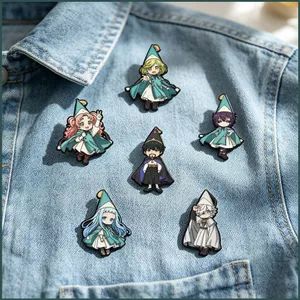 YT4 Mũ Phù Thủy Atelier Tetia Coco Agott Anime Dễ Thương Hoạt Hình Men Pin Kim Loại Ve Áo Trâm Cài
