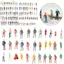 EDIWANY 50 / 100 Chiếc Hành Khách Xe Lửa Phong Cảnh, Mô Hình Nhựa Màu Hỗn Hợp Nhân Vật Xây Dựng, Tỉ Lệ 1: 200 / 1: 100 / 1: 150 / 1: 75 / 1: 50 / 1: 30 / 1: 25 Người Đứng Các Loại Tư Thế