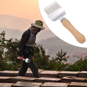 Nĩa khai thác mật ong chắc chắn có tay cầm bằng gỗ, Dao nuôi ong tay cầm bằng gỗ cho trang trại