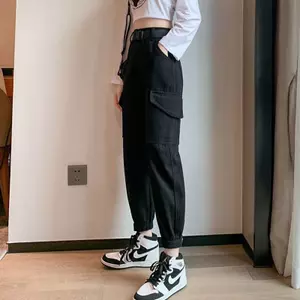 Quần jean nữ tổng thể mùa xuân 2026 Phiên bản Hàn Quốc Phong cách mới Slimer Look dài đến mắt cá chân Quần Harem dáng rộng Quần dài thông thường