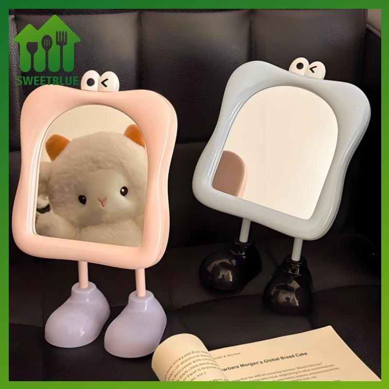 SWEET Hoạt Hình Dễ Thương Gương Trang Điểm Mắt Lớn Để Bàn Chân Dụng Cụ Trang Điểm Nữ Gương Bổ Sung Thẩm Mỹ Cao Giá Trị Gương n
