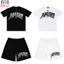 Chất Lượng Cao Đường Phố Cao Phong Cách Kim Loại In Chữ + Quần Short Phù Hợp Với 26SS Phong Cách Mới