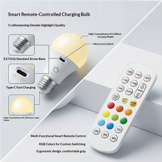 Bóng đèn RGB điều khiển từ xa thông minh SMVP LED Màu sắc có thể điều chỉnh đầy đủ, có thể điều chỉnh độ sáng, hẹn giờ E27 Đèn xung quanh