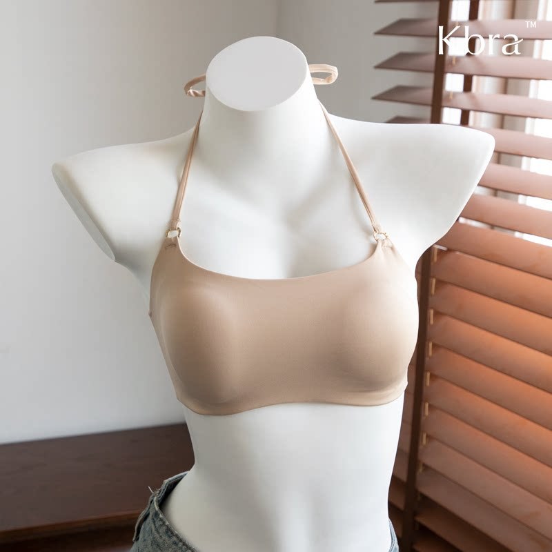 Dây Cổ Đẹp Lưng Không Dây Quần Lót Nữ Ống Top Tập Hợp Áo Ngực Nhận Ngực Ôm Hơn Nhìn Gợi Cảm Mỏng Chất Lỏng Nền Khỏa Thân Phong Cách Hàn Quốc Cô Gái Nóng Sạch Sẽ Mùa Hè Chống Trơn Mặc