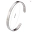 Vòng tay trị liệu từ tính bằng thép không gỉ 304 được đánh bóng rộng Thiết kế mở Giảm ngáy