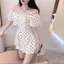 Mùa Hè Phong Cách Mới Phiên Bản Hàn Quốc Jumpsuit Nữ Tính Khí Jumpsuit Xù Voan Một Vai Polka Làm