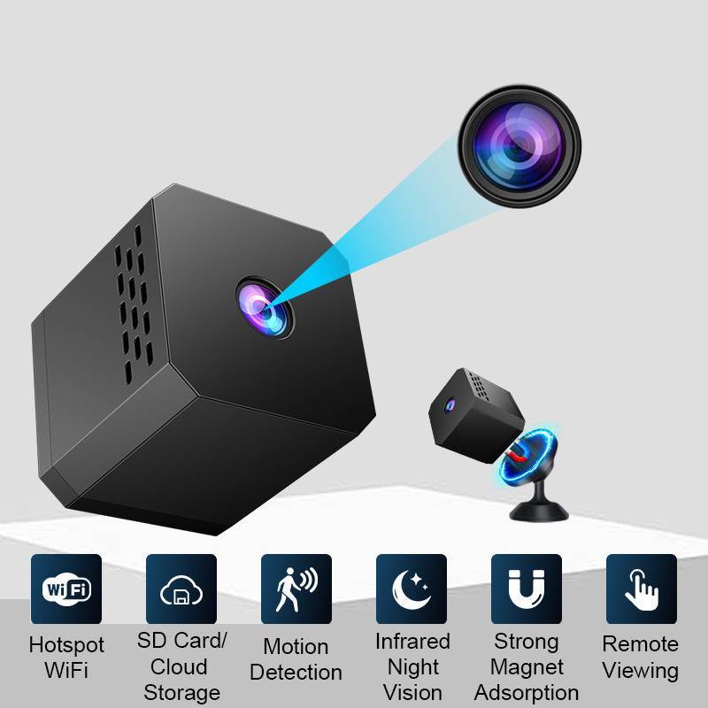 Camera an ninh wifi Phu F1 HD-Tầm nhìn ban đêm ngoài trời, thiết kế mini Cube, xem từ xa VN